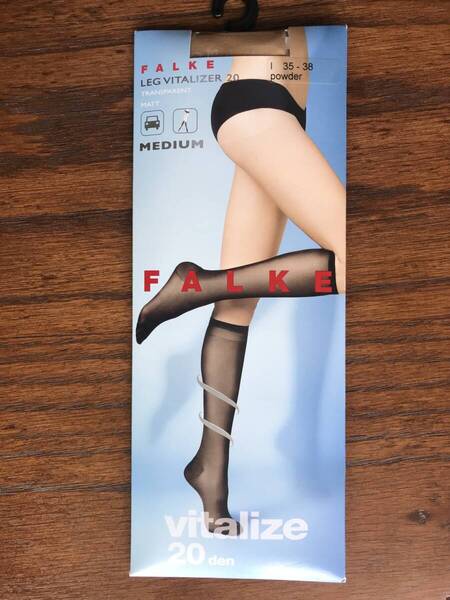 ファルケ Falke LEG Vitalizer 20 膝下丈の着圧ストッキング(パウダー)