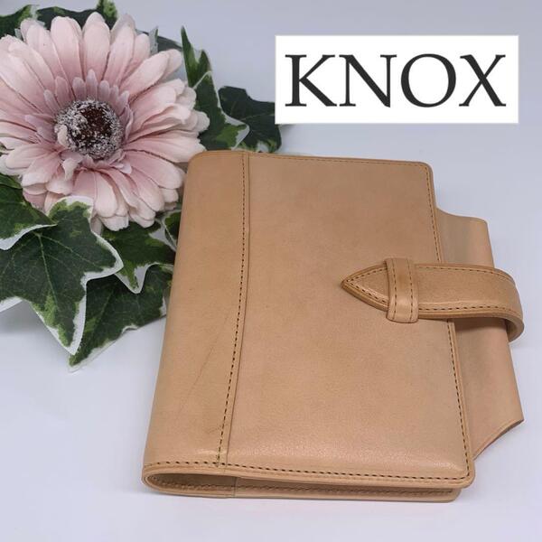 KNOX【Nピアス/本革:レザー◆手帳カバー】ミニサイズ 6穴リング バインダー レディース メンズ ユニセックス ノックス