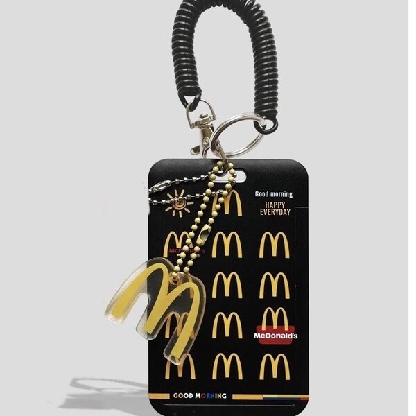新品 マクドナルド マック マクド McDonald M フライポテトなし IDカードホルダー カードケース 定期入れ 社員証 ストラップ キーホルダー