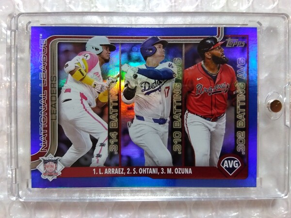送料込即決 150枚限定 2025 Topps Series 1 Blue Rainbow #144 League Leaders Shohei Ohtani… 大谷翔平 ブルーレインボー 092/150