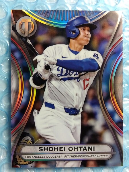 送料込即決 2025 Topps Tribute #46 Shohei Ohtani 大谷翔平 レインボーフォイル ホロカード 極厚 50/50達成 3度目満票MVP