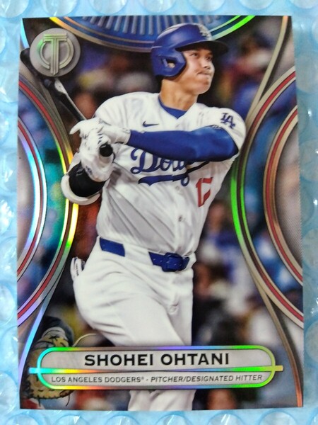 送料込即決 2025 Topps Tribute #46 Shohei Ohtani 大谷翔平 レインボーフォイル ホロカード 極厚 50/50達成 3度目満票MVP