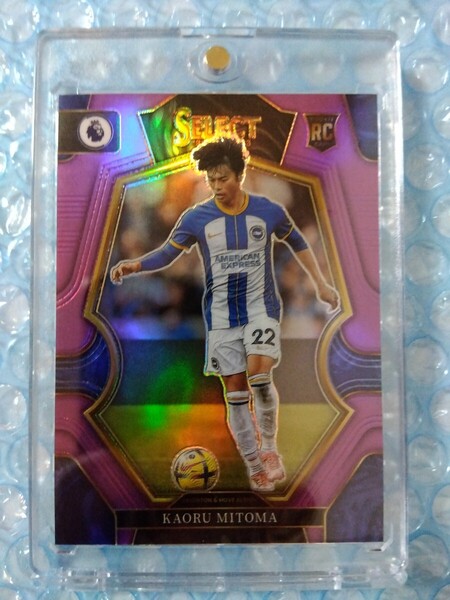 送込即決 135枚限定 2022-23 Panini Select EPL Purple Prizm Mezzanine No.196 Kaoru Mitoma 三笘薫 パラレルルーキーカード ブライトン