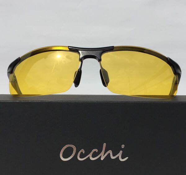 新品 OCCHI 偏光サングラス レンズUV400 軽量 イエローレンズ