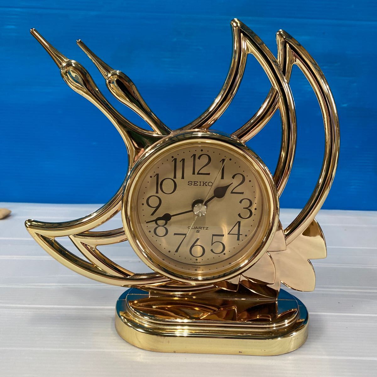 送料込み 昭和レトロ Nisshin Clock 日新時計 MASTER QUARTZ
