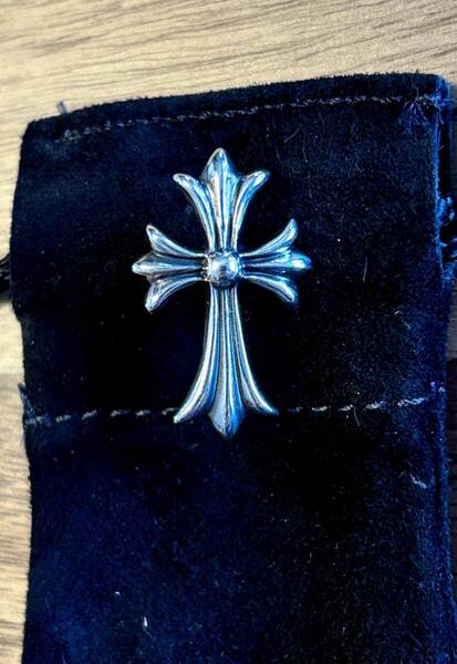 送料無料 CHROME HEARTS クロムハーツ PIN CROSS TINY タイニー クロス ピン ブローチ インボイス原本付