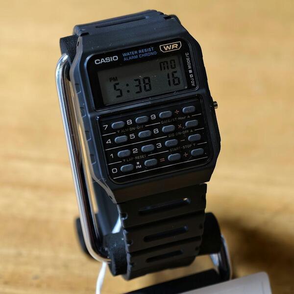 【新品】【箱無し】カシオ CASIO データバンク カリキュレーター メンズ 腕時計 CA-53W-1Z ブラック
