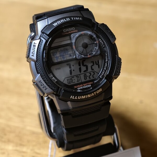 【新品】【箱無し】カシオ CASIO 腕時計 メンズ レディース AE-1000W-1BV クォーツ 液晶 ブラック