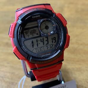 【新品】【箱無し】カシオ CASIO 腕時計 メンズ レディース AE-1000W-4AV クォーツ 液晶 レッド
