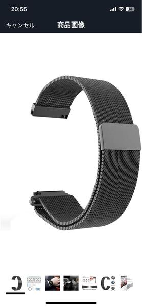 L26 時計バンド 22mm マグネット式腕時計バンド スマートステンレス留め金製 男女兼用 交換ベルト メッシュバンド ミラネーゼバンド