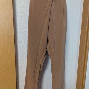 送料無料!半額以下!新品●ブージュルード●サラテロテーパードパンツ●キャメルベージュ大きいサイズ3Lウエスト楽々総ゴム夏にぴったり
