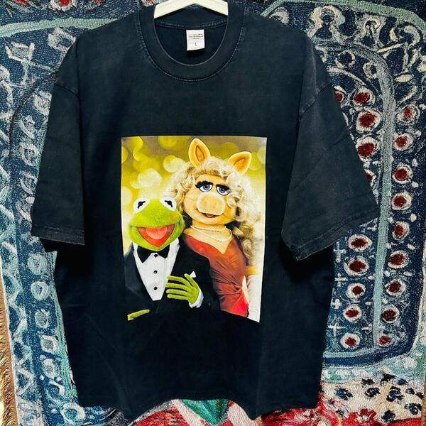 紳士 カーミット マペット・ショー リプリント Tシャツ 半袖 メンズ 新品 カーミット 蛙 ティーシャツ ヴィンテージリプリント XL 2XL