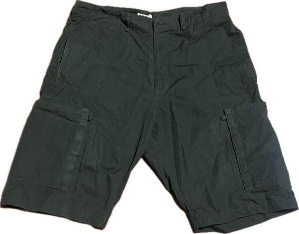 【送料無料】【希少】00's goodenough zip cargo shots pants 黒 M グッドイナフ カーゴ ショートパンツ ハーフパンツ 藤原ヒロシ 裏原