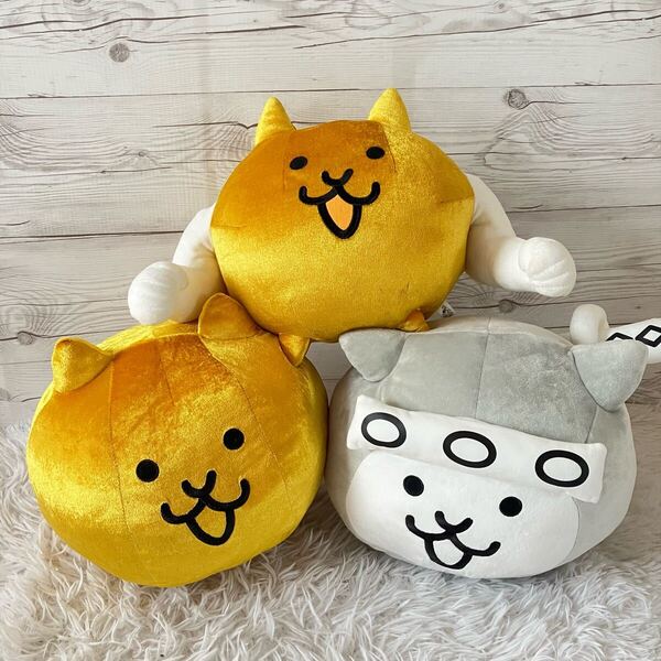 にゃんこ大戦争 金ネコ ネコ忍者 ボディービルダー 3点セット ぬいぐるみ 30