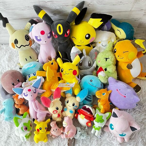 ポケットモンスター ぬいぐるみ 大量まとめ売り ポケモンセンター 28点セット タグあり多数 ブラッキー エーフィメタモン 28