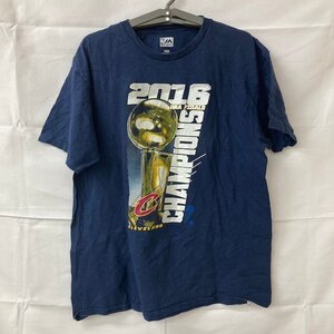 II118 マジェスティック エヌビーエー Lアメリカ古着 コットン バスケット スポーツ 半袖 プリント Tシャツ ネイビー NBA Majestic メンズ
