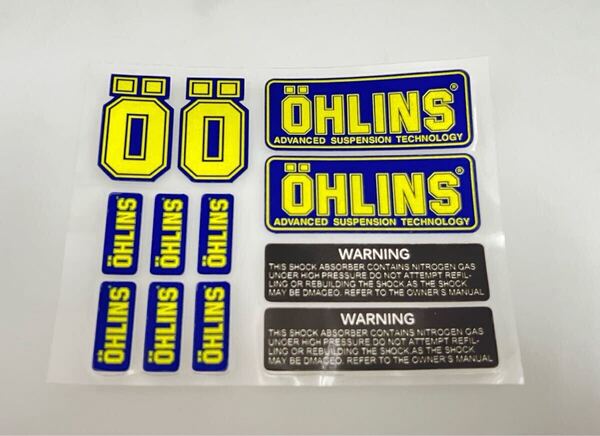 ST-061 OHLINS オーリンズ 3Mステッカー 12点セット 反射剤入り