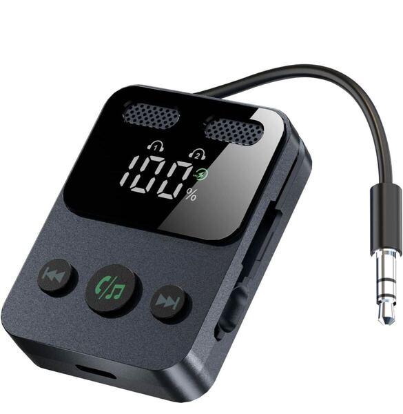Ewin Bluetooth 5.3 トランスミッター & レシーバー 3.5mm 2台同時接続 17時間再生 受信機+送信機 2-in-1 ブルートゥース ハンズフリー通話