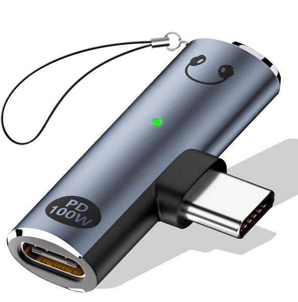 Topamz 2in1 タイプC イヤホン変換 アダプタ 【iPhone 16 シリーズ対応】Type C to 3.5mm イヤホンジャック 変換アダプター (グレー)