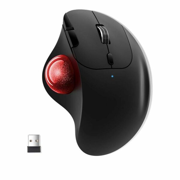 トラックボールマウス Bluetooth 3台同時接続 トラックボール マウス レッド