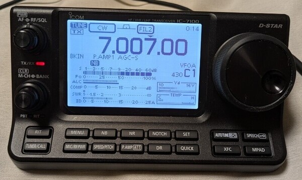 【送料無料】 ICOM アイコム IC-7100M (時計バッテリ切れ) 50W