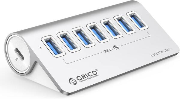 ORICO USB ハブ USB3.0 7ポート 10Gbps高速転送 セルフパ