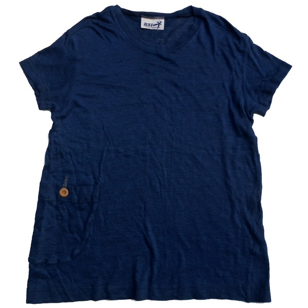 良好 HAI SPORTING GEAR 半袖 リネン カットソー M インディゴブルー 藍染め Tシャツ ISSEY MIYAKE ハイスポーティングギア イッセイミヤケ