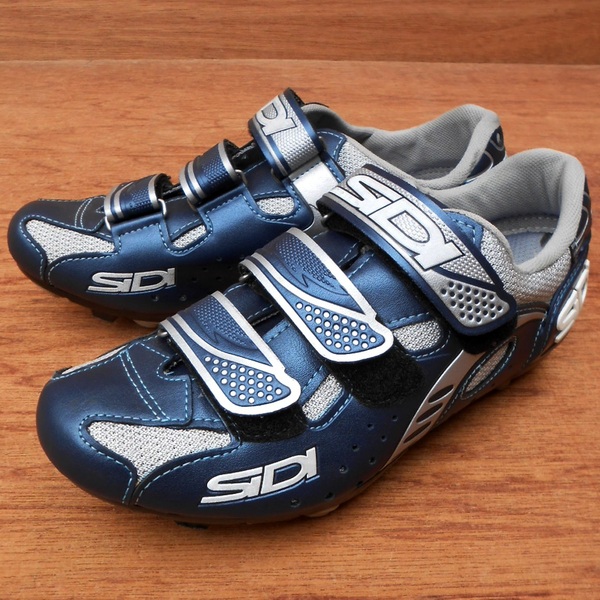 SIDI シディ 39.5 ビンディングシューズ 24cm~24.5cm ネイビーブルーxグレー ロードバイク EUR 39 1/2 サイクリング NAVY GRAY サイクル