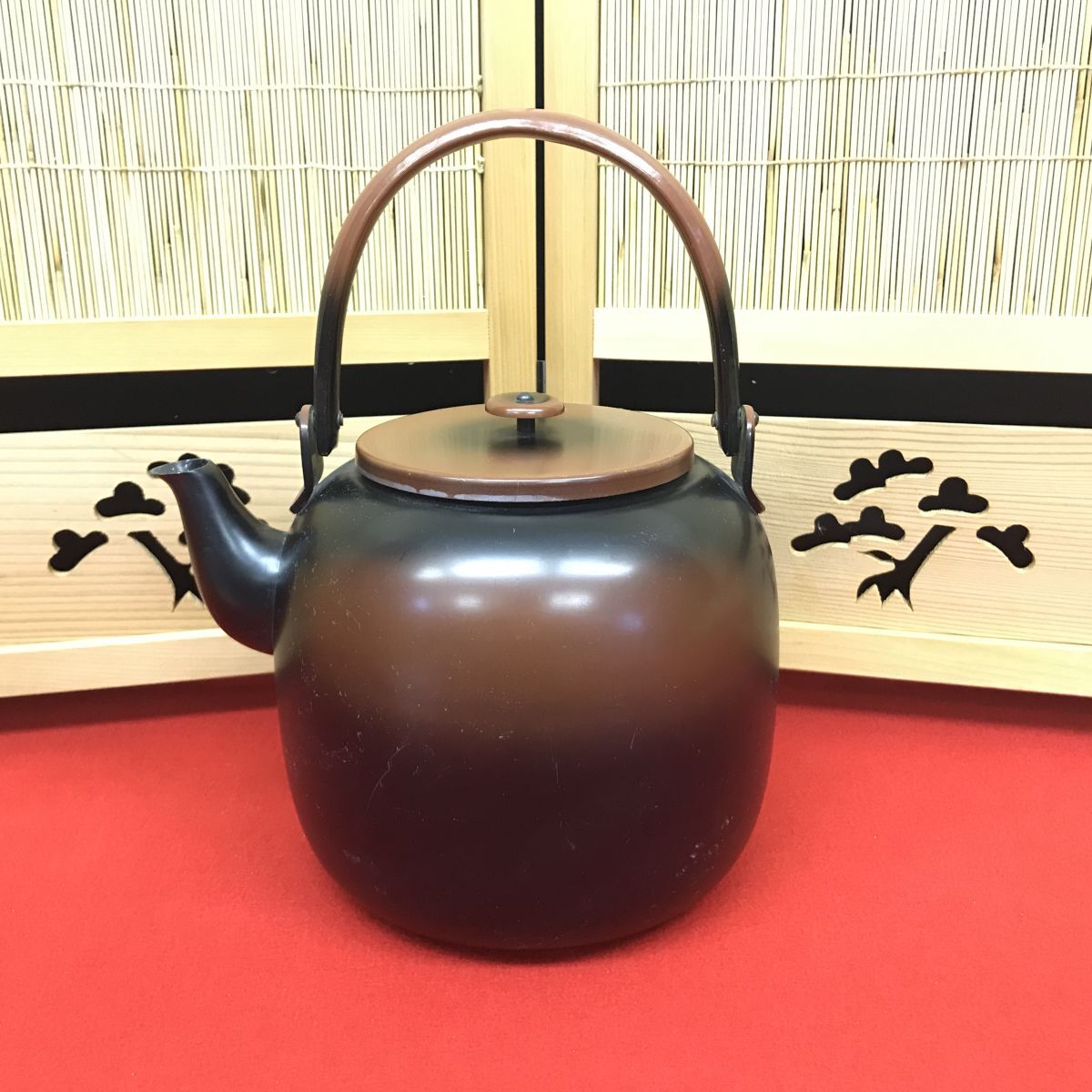 割手水注 菊桐紋様 茶道具 やかん アンティーク 古民家 古道具