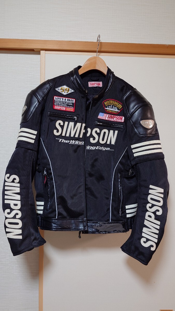 【良品】SIMPSON シンプソン　ライダース　ジャケット　3L Yahoo!オークション -「シンプソン ジャケット 3l」の落札相場