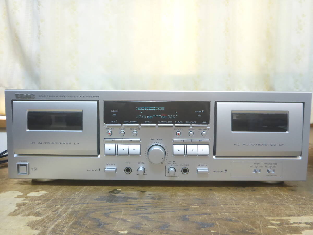 【動作OK！！】ダブルカセットデッキ　TEAC　W-890R　シルバー Amazon.co.jp: TEAC カセットデッキ ダブルオートリバース