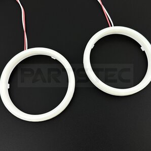 高輝度 COB LED イカリング エンジェルリング 90Φ ホワイト 白 2本セット ヘッドライト 加工 カスタム / 156-91×2 NG*