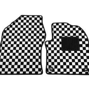 ★送料無料★ トヨタ プリウス ZVW50/ZVW51/ZVW55 専用 フロアマット 【フロント2座席分】 チェックホワイト 日本製 マット/ 在庫処分 NF*