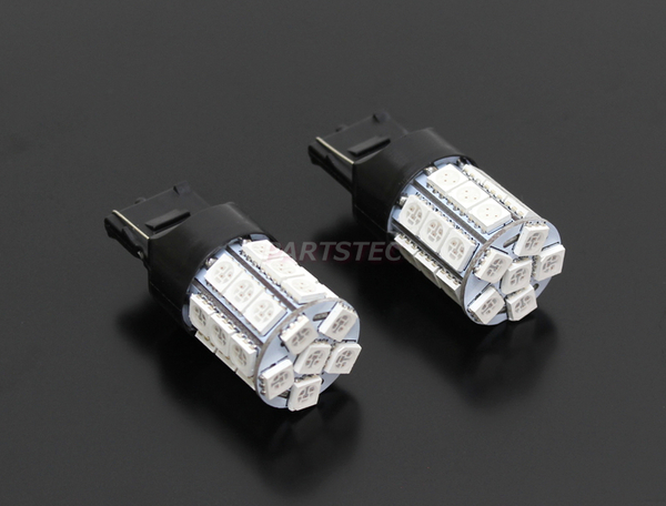 T20 ピンチ部違い LED ウィンカー バルブ 2個セット SMD27連 アンバー オレンジ シングル 無極性 12V/24V / 46-20×2 NG*