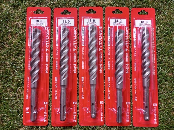 ★送料無料★ミヤナガ コンクリートドリル デルタゴンビットSDS-プラス 18.0mm×166mm ×5本