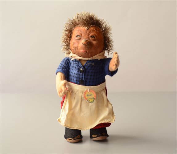 1952-99年代 ドイツ製 Steiff ハリネズミ Micki ぬいぐるみ シュタイフ ドール フィギュア アンティーク ヴィンテージ_ig4491