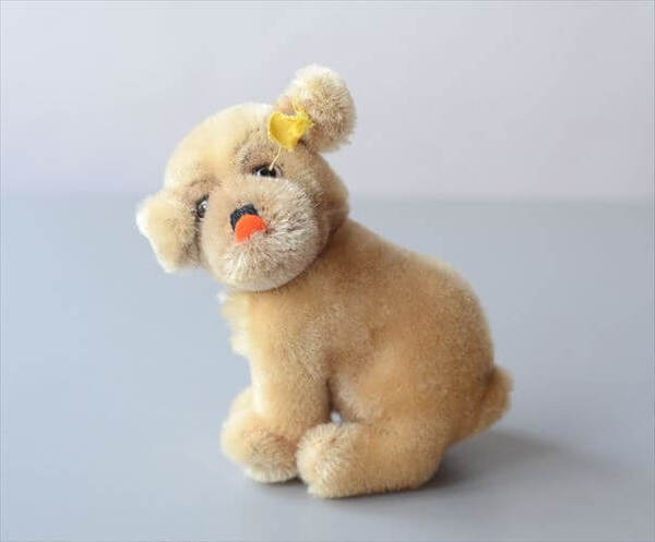 1960-81年代 ドイツ製 Steiff お座りするパグ Mopsy ぬいぐるみ シュタイフ 犬 イヌ ドール フィギュア アンティーク ヴィンテージ_ig4483