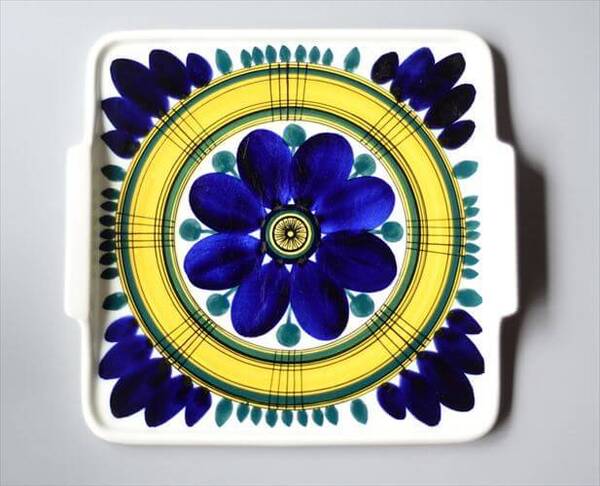 1960年代 Arabia SAG スクエアトレー 24x22cm アラビア Svea Granlund フィンランド 北欧 ヴィンテージ アンティーク ig4476