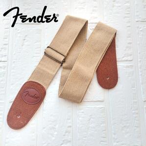 【未使用】Fender フェンダー ギター ベース ストラップ ベージュ
