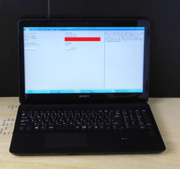 ◆部品取用◆SONY◆VAIO◆SVF15327EJB ◆メモリ4G◆HDD無し◆ノートパソコン◆ジャンクノートPC