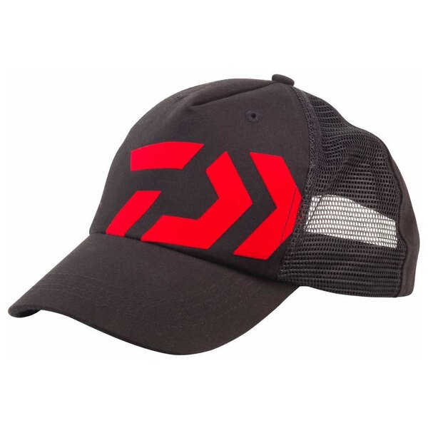 新品 Daiwa ダイワ キャップ フィッシングハット 釣り 海外モデル Trucker Cap BK×Red / 帽子