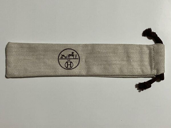 超美品 HERMES 保存袋 靴べら 用 靴ベラ シューホーン 保存袋 エルメス