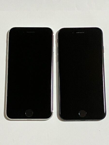 美品 SIMフリー iPhoneSE 第2世代 ×2台 64GB 86% 83% ホワイト ブラック 判定 ○ SE2 送料無料 第二世代 iPhone SE スマホ iPhoneSE2