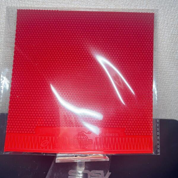 卓球 ラバー ボム(BOMB)ハマー HAMMER 表 優等品 0.5mm 赤