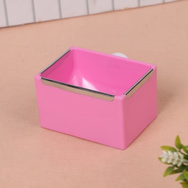 【在庫処分】 ピンク ペット 餌やり容器 うさぎ フェレット モルモット 小型犬 猫 動物 ゲージ固定 M289