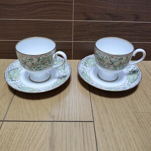 ▼ ニッコー≪ウイリアムモリス カップ&ソーサー 2客≫NIKKO GOLDEN LILY ゴールデンリリー 百合 ウィリアム・モリス
