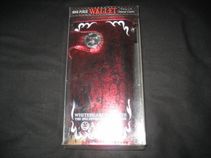 ワンピース ウォレットチェーン付き長財布 エース 光沢赤レッド