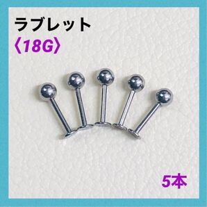 5本 ラブレット 18Gシャフト8mm、ボール4mm ボディピアス