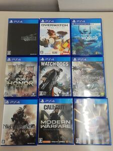 PS4ソフト9点セット 地球防衛軍5 オーバーウォッチ モンスターハンターワールド ファイナルファンタジーⅦなど 47-198
