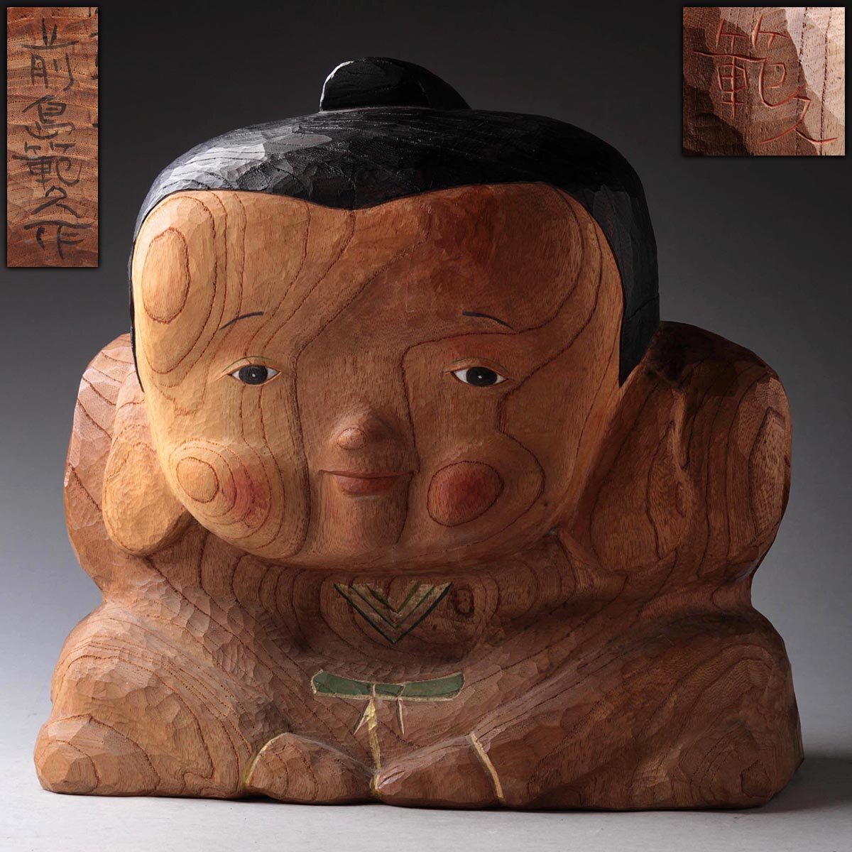 世界的名工 前島秀章 木彫 1992年春作 美術品 彫刻 オブジェ Yahoo!オークション -「前島秀章」の落札相場・落札価格